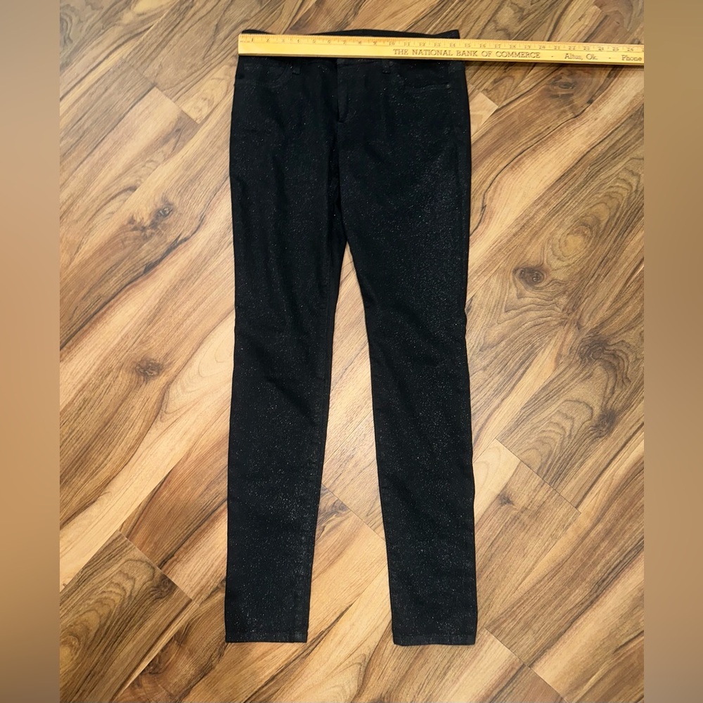 Joe's Jeans Black Glitter Mid-Rise Skinny Ankle Jeans ✨
